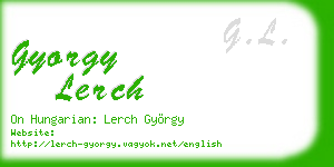 gyorgy lerch business card
