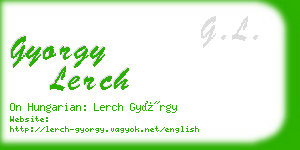 gyorgy lerch business card